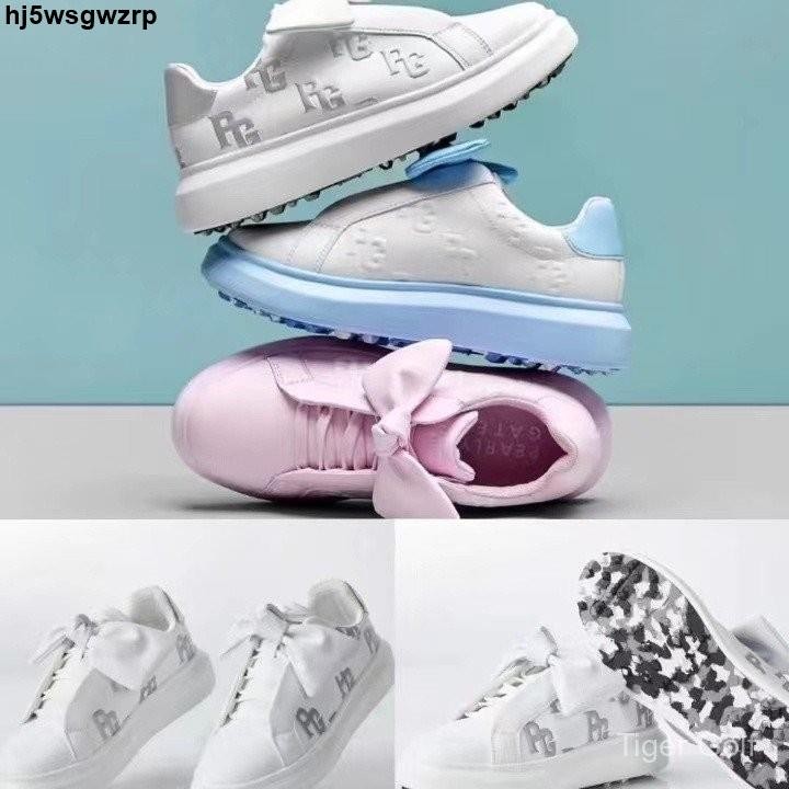 [PG] รองเท้าผ้าใบผู้หญิงกอล์ฟรุ่นใหม่กันน้ำและทนต่อการสึกหรอกีฬากลางแจ้งแฟชั่นลำลองระบายอากาศ (xz242