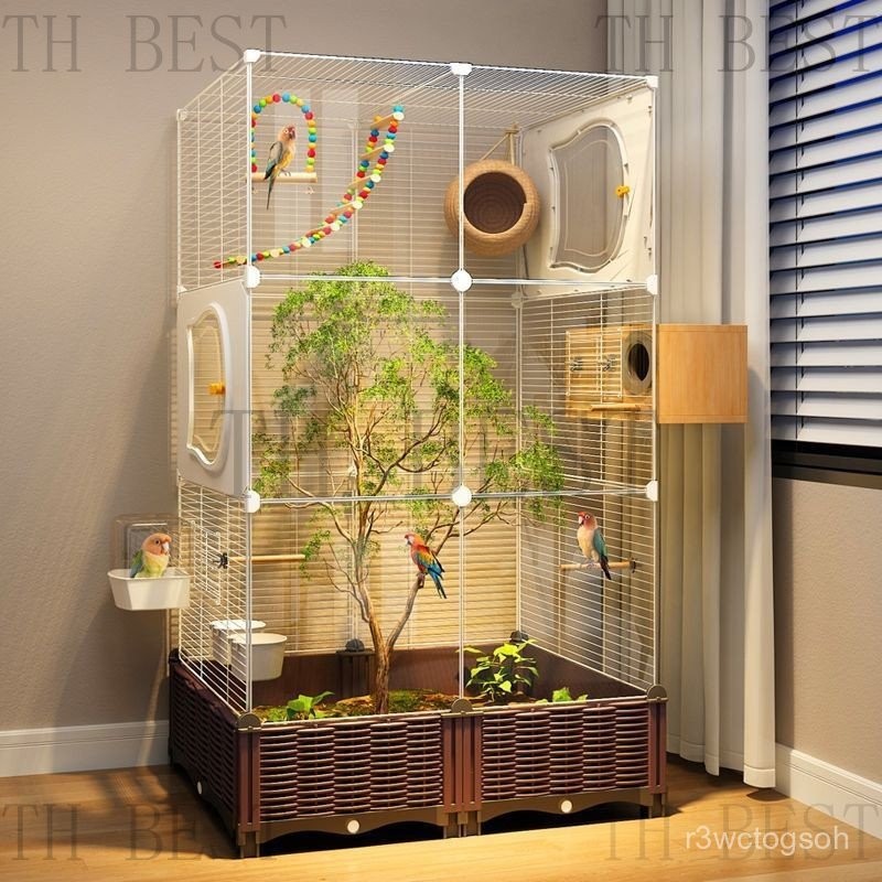 วิลล่าขนาดใหญ่ที่เป็นมิตรต่อสิ่งแวดล้อม กรงนกแก้วกันน้ำ วิลล่าหรูกรงนก  กรงนกแก้วสำหรับใช้ในบ้าน