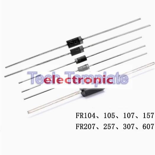 ((10 ชิ้น) Quick Recovery Rectifier ไดโอด FR104 FR105 FR107 FR157 FR207 FR257 FR307 FR607 ชิ้นส่วนอิ