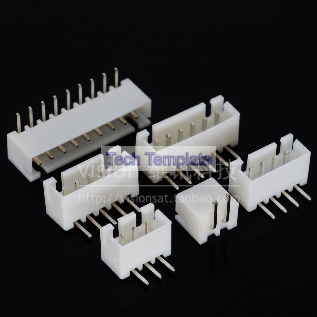 ((10 ชิ้น) ขาโค้ง XH2.54 ขั้วขาโค้งสีขาว 2P/3P/4P/5/6/7/8/9P10P11P12P
