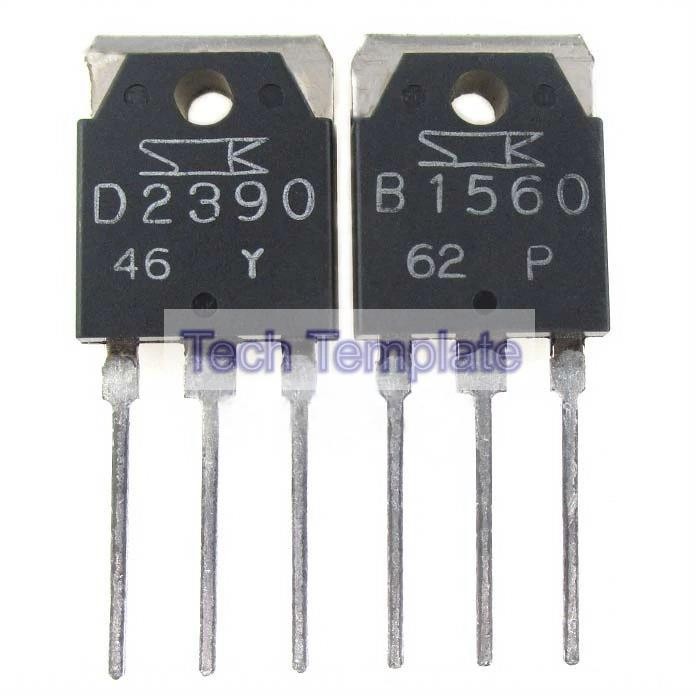 ((1 ชิ้น) ชิ้นส่วนอิเล็กทรอนิกส์ D2390 2SD2390 หลอดจับคู่ B1560 2SB1560 หลอดขยายเสียง