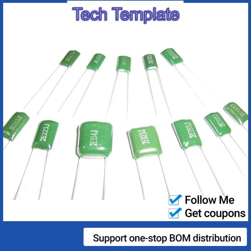 ตัวเก็บประจุฟิล์มโพลีเอสเตอร์ 100V 1nF 1.5nF 2.2nF 100nF 2A471J 2A102J 2A152J 2A222J 2A392J 2A332J 2