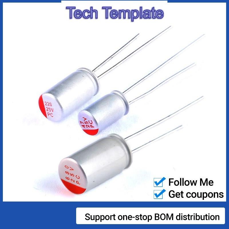 Dip ตัวเก็บประจุไฟฟ้า 24 ค่า 25V 35V 50V 10UF 47UF 100UF 220UF 270UF 330UF 470UF 560UF 680UF 820UF 1