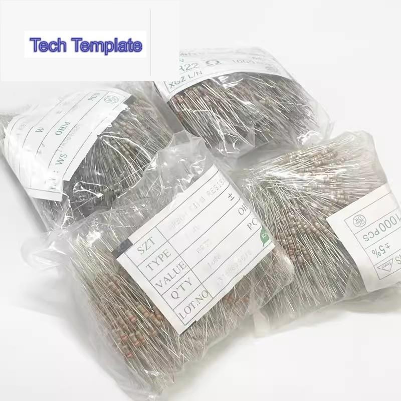 ตัวต้านทานฟิล์มคาร์บอน 1/4w 5% 0.25W 470K 150K 4.3K 180K 20R 360R 51R 10K 10R 4.7 R 150R 120R 3.3K 2