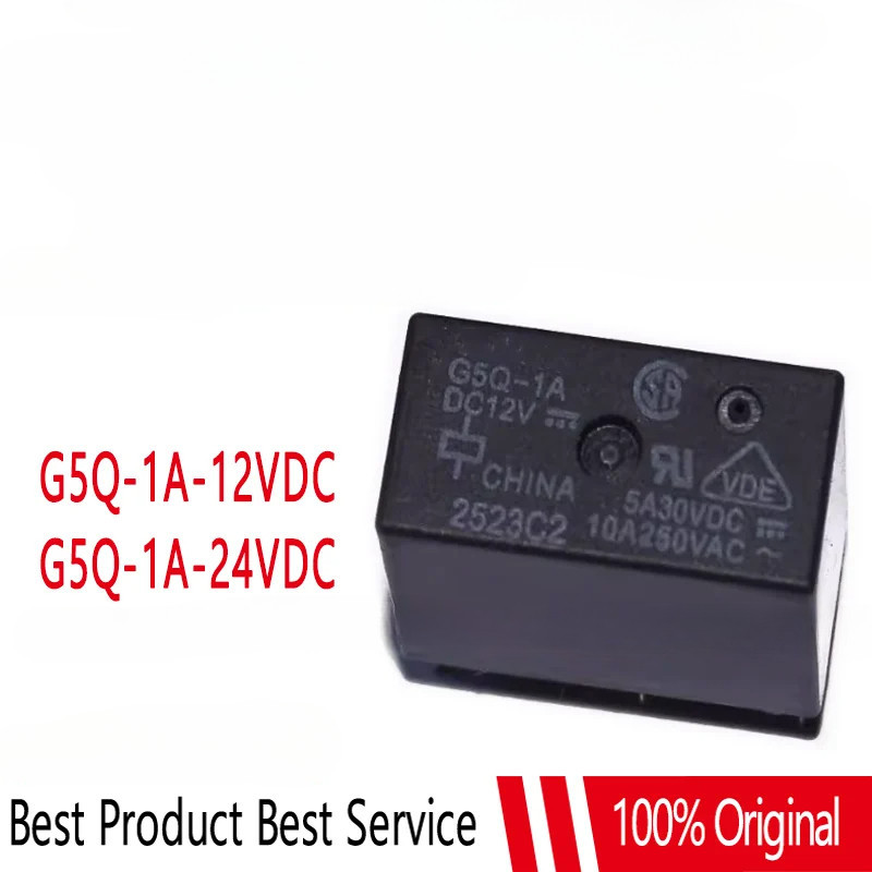 5-10 ชิ้น/ล็อต G5Q-1A-12VDC G5Q-1A-24VDC G5Q-1A-5VDC DIP-4 ใหม่ Original Power Relay G5Q-1A-DC12V G5