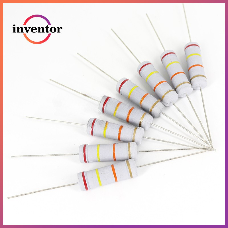 20 ชิ้น 1 วัตต์ 2 วัตต์ 3 วัตต์ 5 วัตต์ตัวต้านทานฟิล์มคาร์บอน 5% 100R 120R 130R 150R 160R 180R 200R 