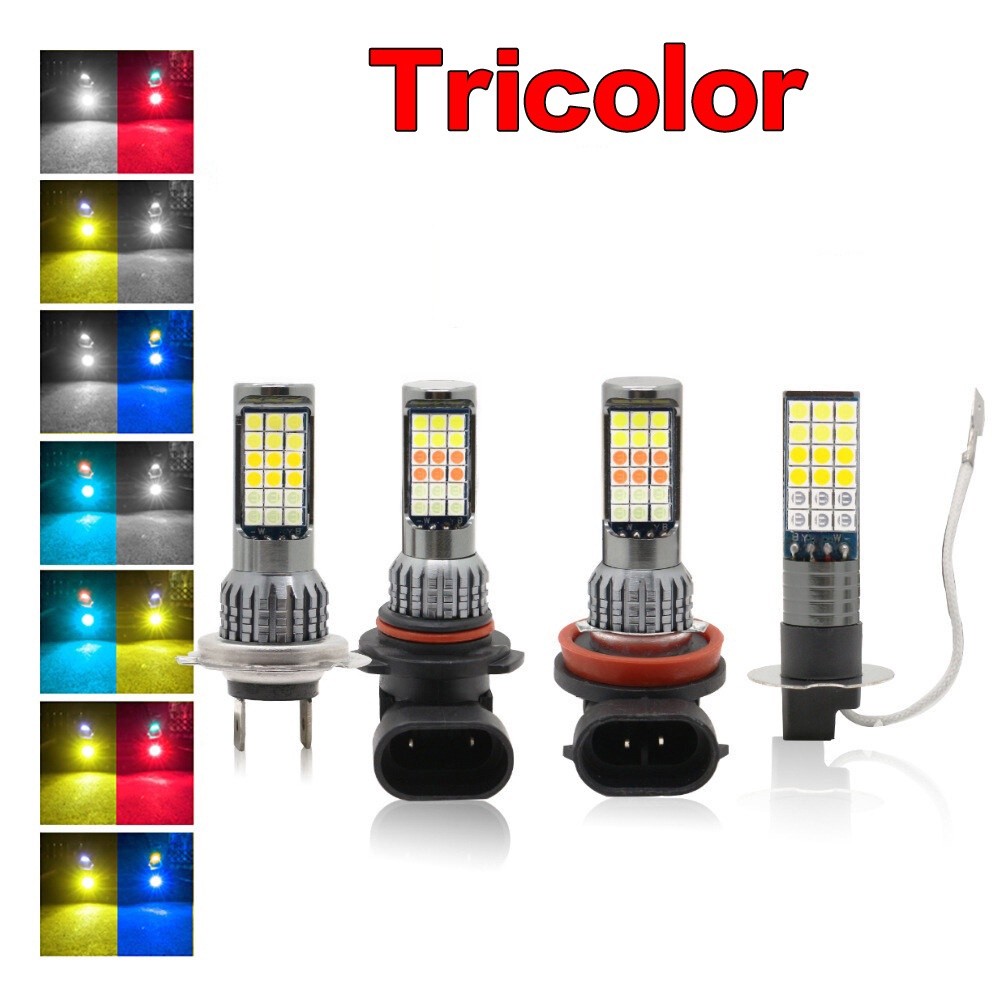 ไฟตัดหมอก Led H11 H7 H4 9006 H3 H8 Hb3 Hb4 สีฟ้า เลม่อน สีขาว สีฟ้า 2 ชิ้น