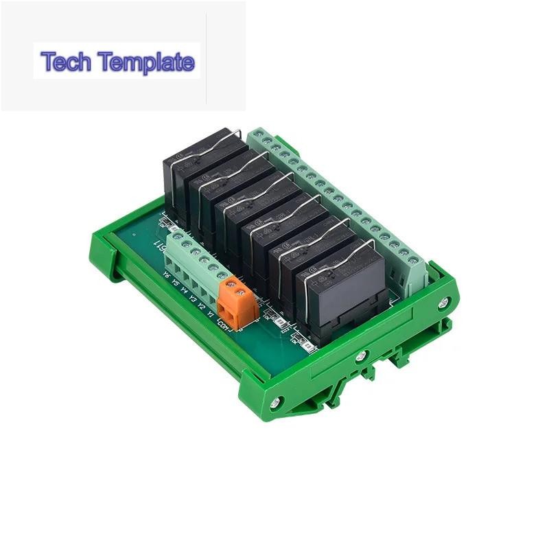 2/4/6/8/10/12/16 ช่อง Din Rail PLC รีเลย์โมดูลโมดูล MCU เอาต์พุต 12V24V NPN/PNP Universal 1NO1NC K1V