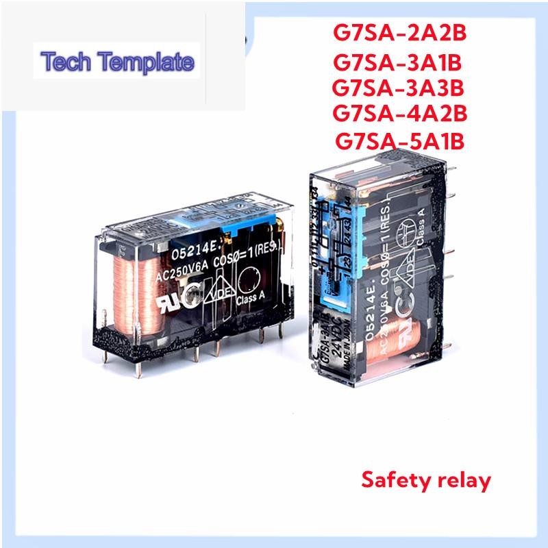 G7sa-2a2b 3A1B 3A3B 5A1B 4A2B-DC24V 48V DC110V G7SA-4A2B 10pin/4pin ฐานรีเลย์ความปลอดภัย P7SA-10F-ND