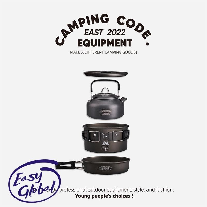 Wellhike Outdoor Camping ทําอาหารชุดเครื่องครัวแบบพกพา Camping ชุดเครื่องครัว Travel Utensils สําหรั