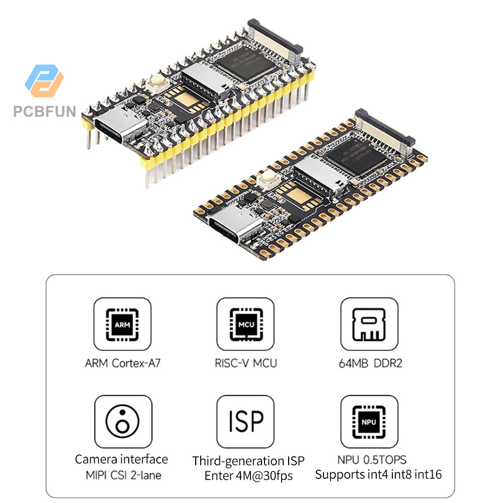 Pcbfun Luckfox Pico Luckfox RV1103 กระดานพัฒนา Linux Cortex-A7 ไม่มีอีเธอร์เน็ต Type-C
