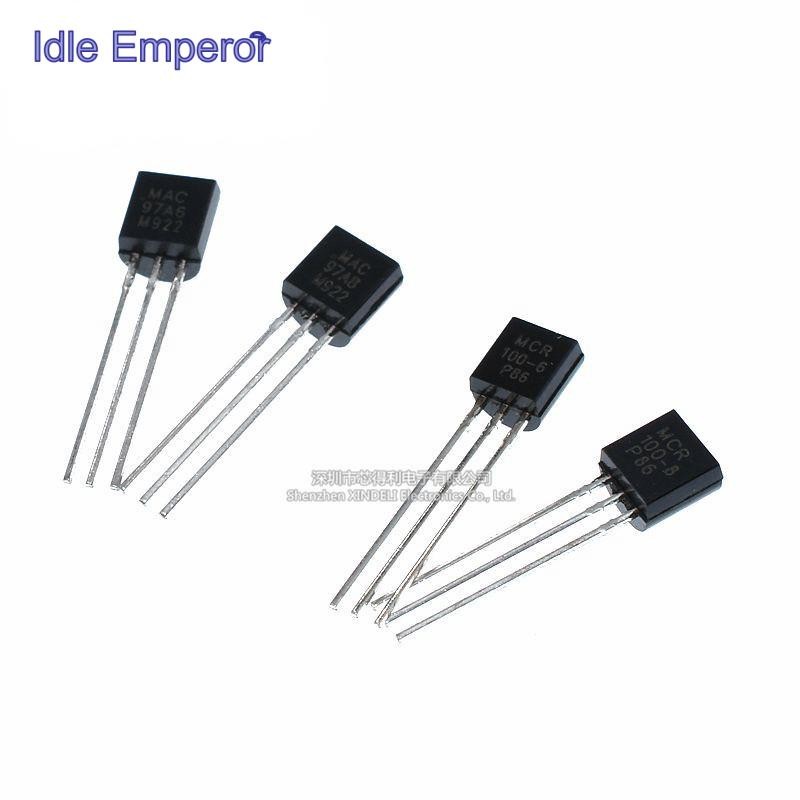 Mac97a6 MAC97A8 MCR100-6 MRC100-8 TO-92 Single Two-Way Controllable Silicon In-Line Triode Plug-In T