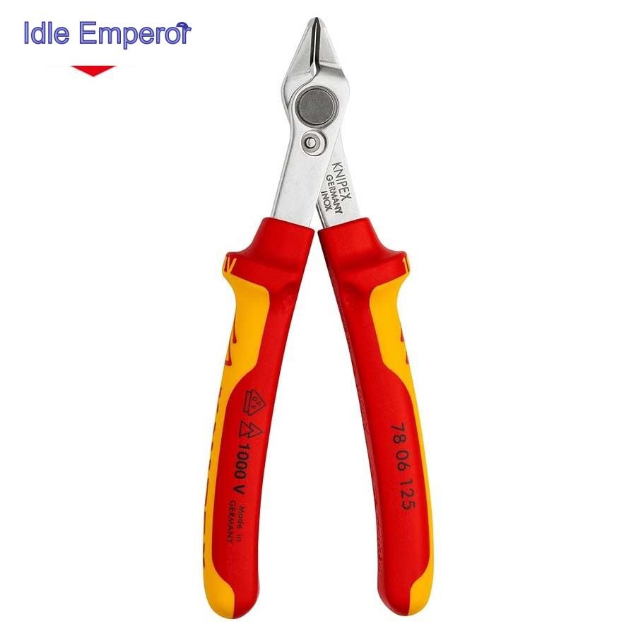 KNIPEX ฉนวนอิเล็กทรอนิกส์ Super Knips 1000V VDE 125 มม. คีมช่างไฟฟ้า 78 06 125 VDE