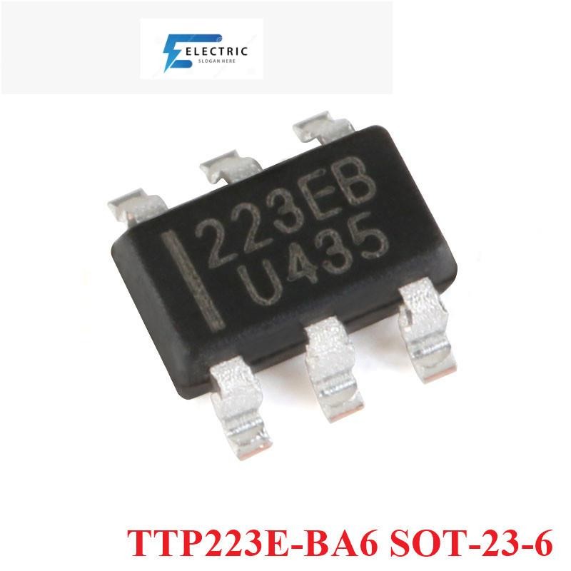 20 ชิ้น TTP223 TTP223E TTP223E-BA6 SOT23 SOT-23-6 ปุ่มเดี่ยว Touch Detection ชิป IC ใหม่