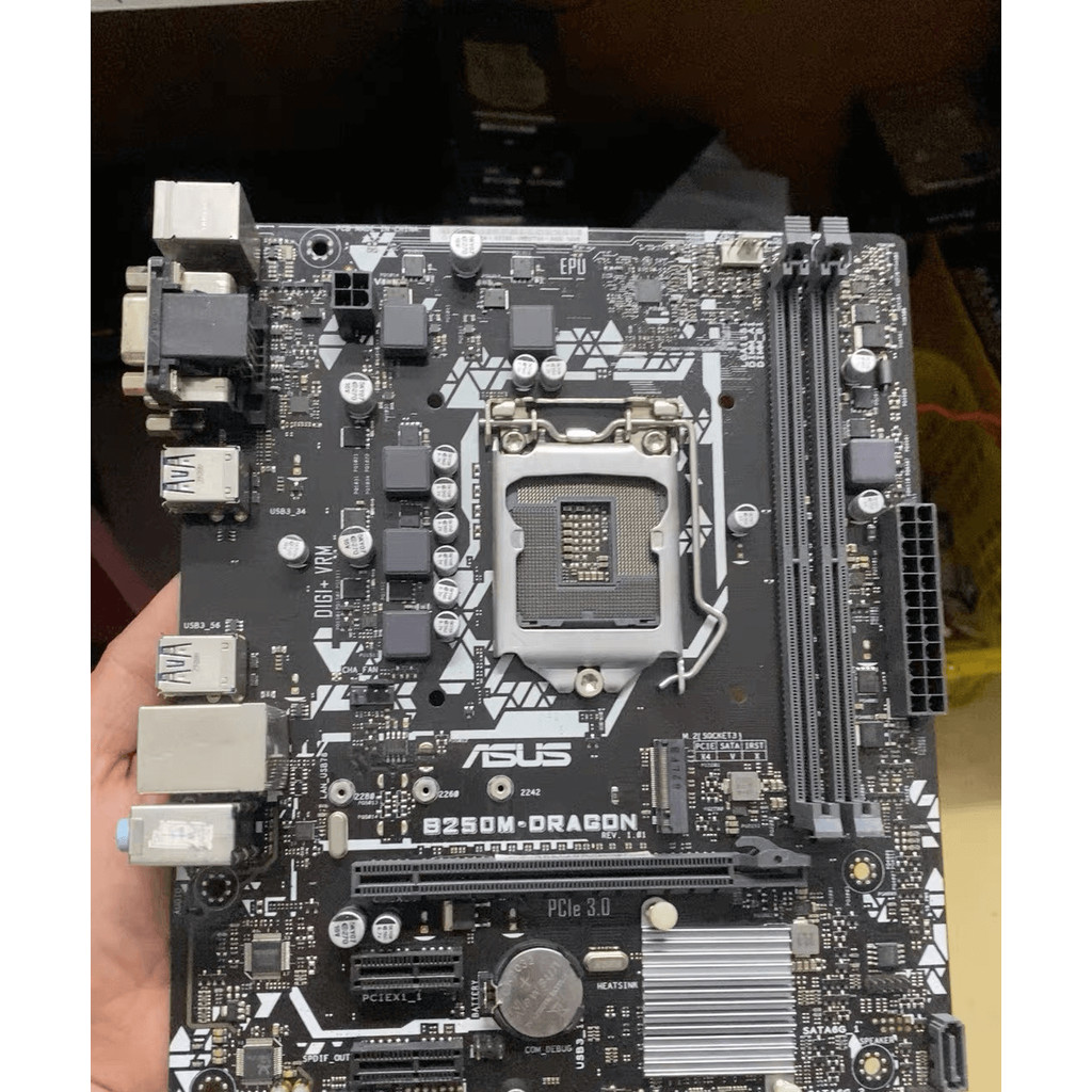 ASUS B250 เมนบอร์ดมือสอง | รองรับ CPU Gen 6/7 | M.2 + โมดิฟาย E3 V5/V6