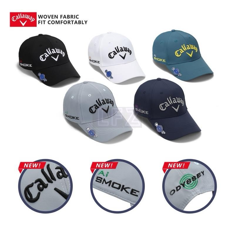 หมวกกอล์ฟ Cap Callaway Ai smoke with maker golf ball magnet golf hat Chrome soft