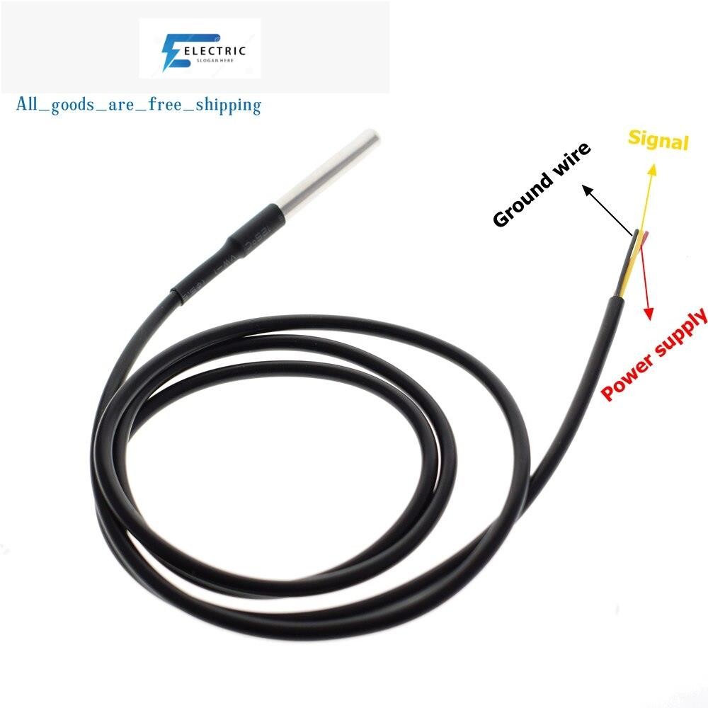 DS1820 Stainless steel package Waterproof DS18b20 temperature probe temperature sensor 18B20 for ard