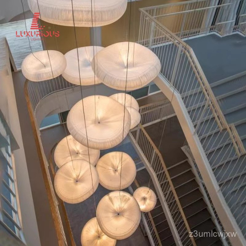 loft Duplex Open Dining Room Chandelier Italian Designer Creative Paper Art Honeycomb Personalized A