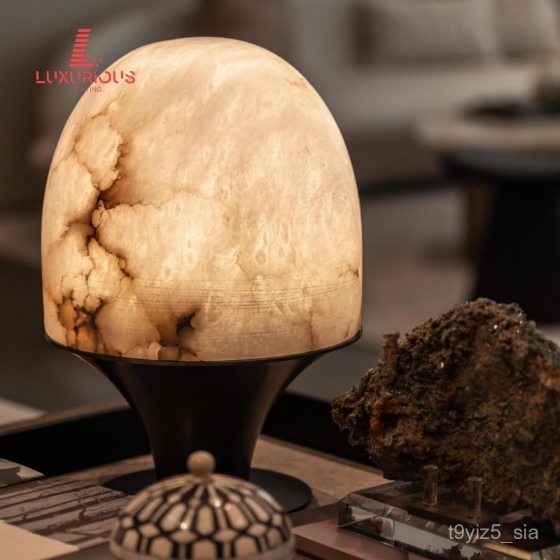 Designer Sales Office Model Room Front Desk Reception Bar Marble Table Lamp Spanish Imported Bedroom