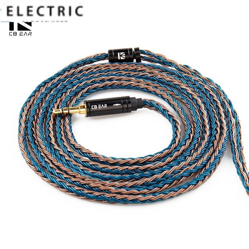 Kbear ST16 Plus สายเคเบิลอัพเกรด 16 แกน ยาว 2 เมตร ทองแดงเดี่ยว ชุบเงิน MMCX QDC 2PIN สําหรับ KS1 BL