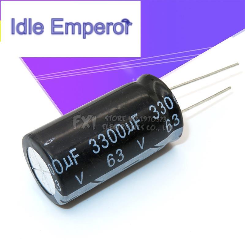 ตัวเก็บประจุไฟฟ้า 63V3300UF 3300UF63V 18X35 63v 3300uf 18*35 5 ชิ้น