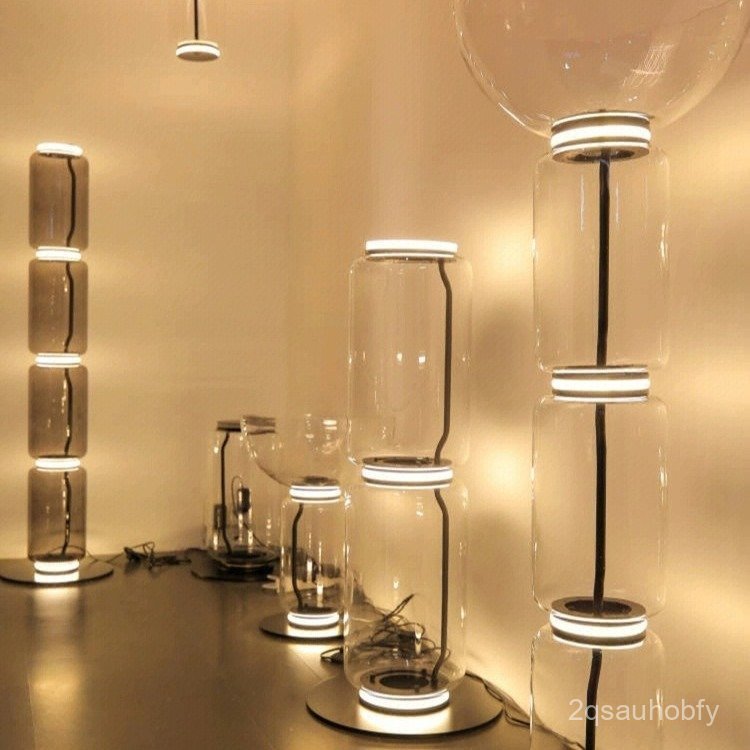 Italian Minimalist Modern Creative Floor Lamp Designer Art Living Room Bedroom Clear Glass Standing 