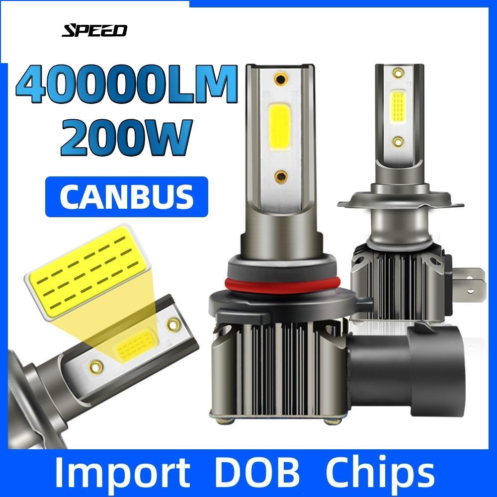 【SPEED】 2 ชิ้น H1 H4 H7 H11 ไฟหน้ารถ Led หลอดไฟ 9005 9006 9012 H9 H8 6000 พัน 40000LM 900% Bright ปร