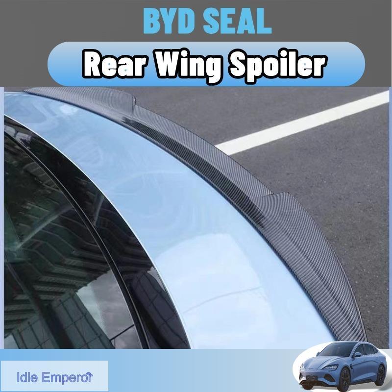 Byd seal 2023-2025 สปอยเลอร์ทรง spoiler boydkit ของแต่ง สําหรับตกแต่งท้ายรถยนต์ การติดตั้งแบบไม่ทำลาย สีดำ/คาร์บอนไฟเบอร