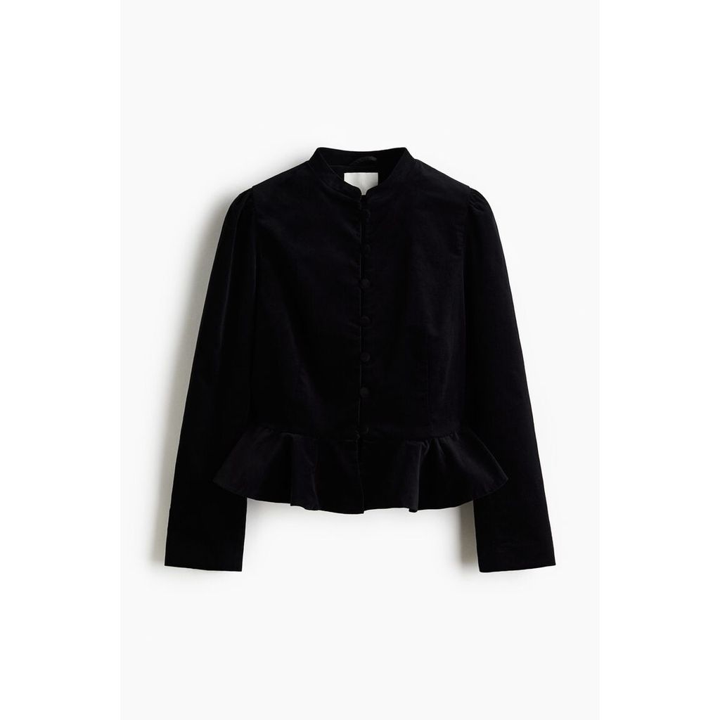 H&M(เอชแอนด์เอ็ม) แจ็กเก็ตกำมะหยี่ทรงเปลเพลัม ผู้หญิง 1312472_1