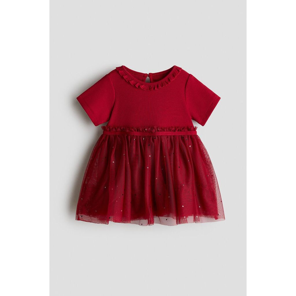 H&M(เอชแอนด์เอ็ม) เดรสกระโปรงผ้าตาข่าย Infants Tulle-skirt dress 1296386_1