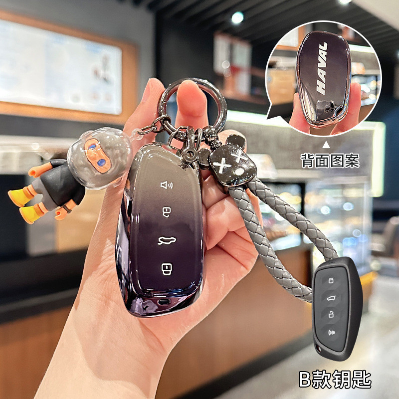 กระเป๋าใส่กุญแจ Haval H6 PHEV H6 HEV 4th 2025 GWM Haval H6 Jolion H6 PHEV HEV 2nd 3rd 2018-2024 สีน้