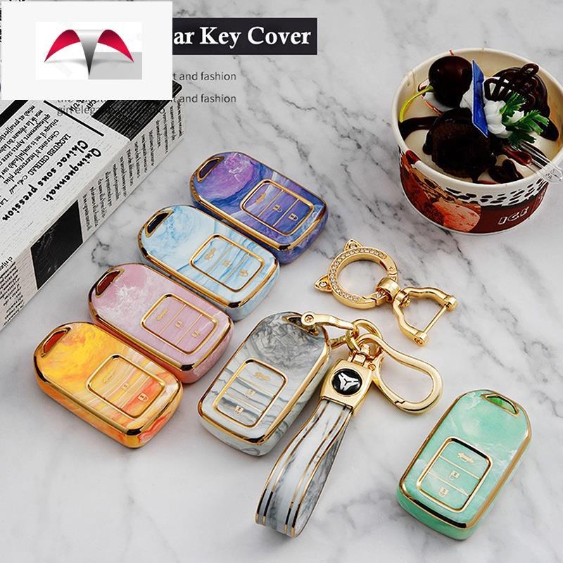 【ขายดี สไตล์】เคสกุญแจรถยนต์ TPU โครเมี่ยม 2 3 4 5 ปุ่ม คุณภาพสูง สําหรับ Honda City Civic Accord CRV HRV BRV Jazz