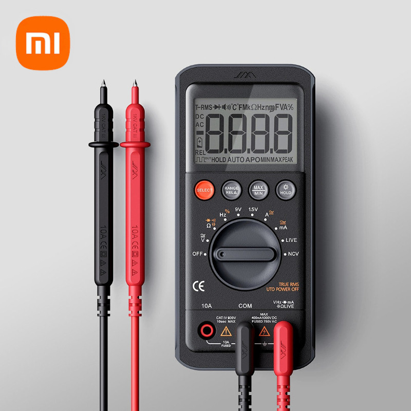 Xiaomi JIMIHome มัลติมิเตอร์แบบดิจิตอล AC/DC แอมป์มิเตอร์ Volt Ohm Tester Meter Multimetro Range Cap
