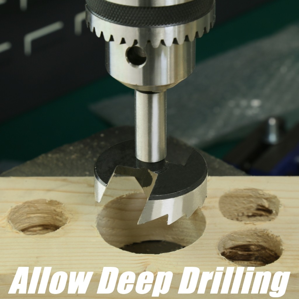 6 มม.-60 มม.Forstner งานไม้เครื่องมือ Hole Saw บานพับน่าเบื่อเจาะ Bits รอบ Shank เครื่องตัดเหล็กคาร์บอนสูง