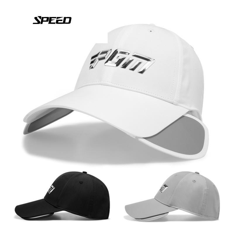 Men Golf Hat Full-face Sunscreen Sun Hats Retractable Brim Breathable Baseball Cap MZ054