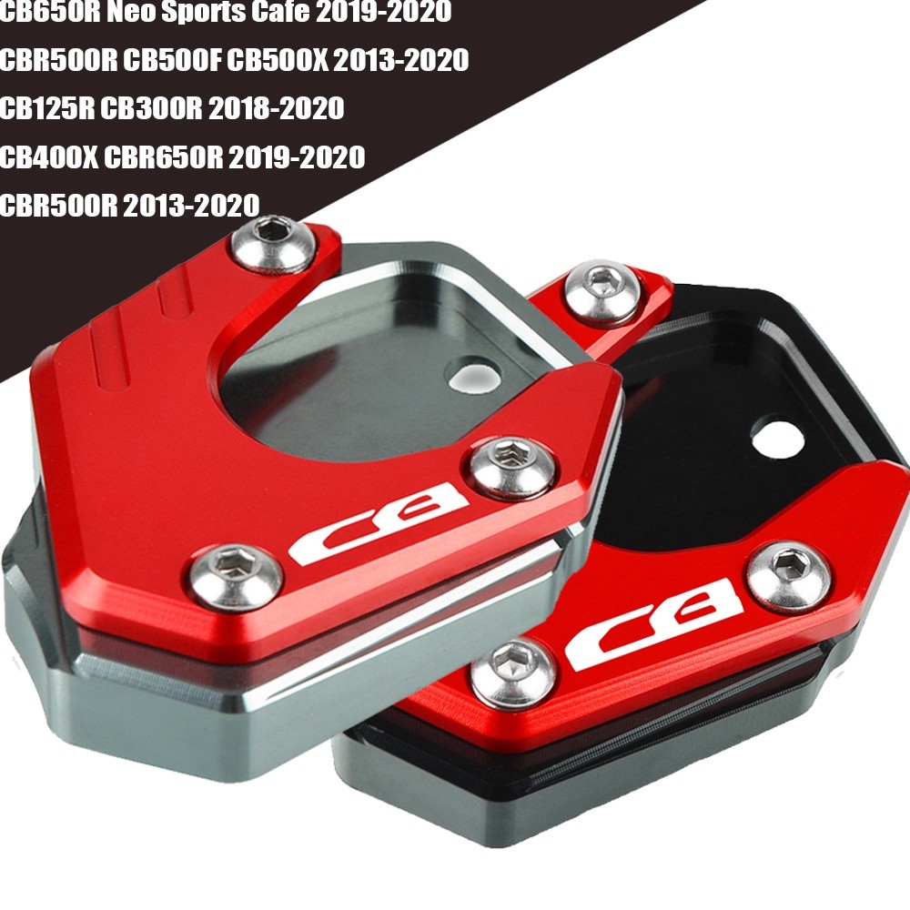 ตีนเป็ด กันลื่น แผ่นรองขาตั้ง FOR HONDA CBR500R CB500X CB400X CB650R CB500F อะไหล่มอเตอร์ไซค์