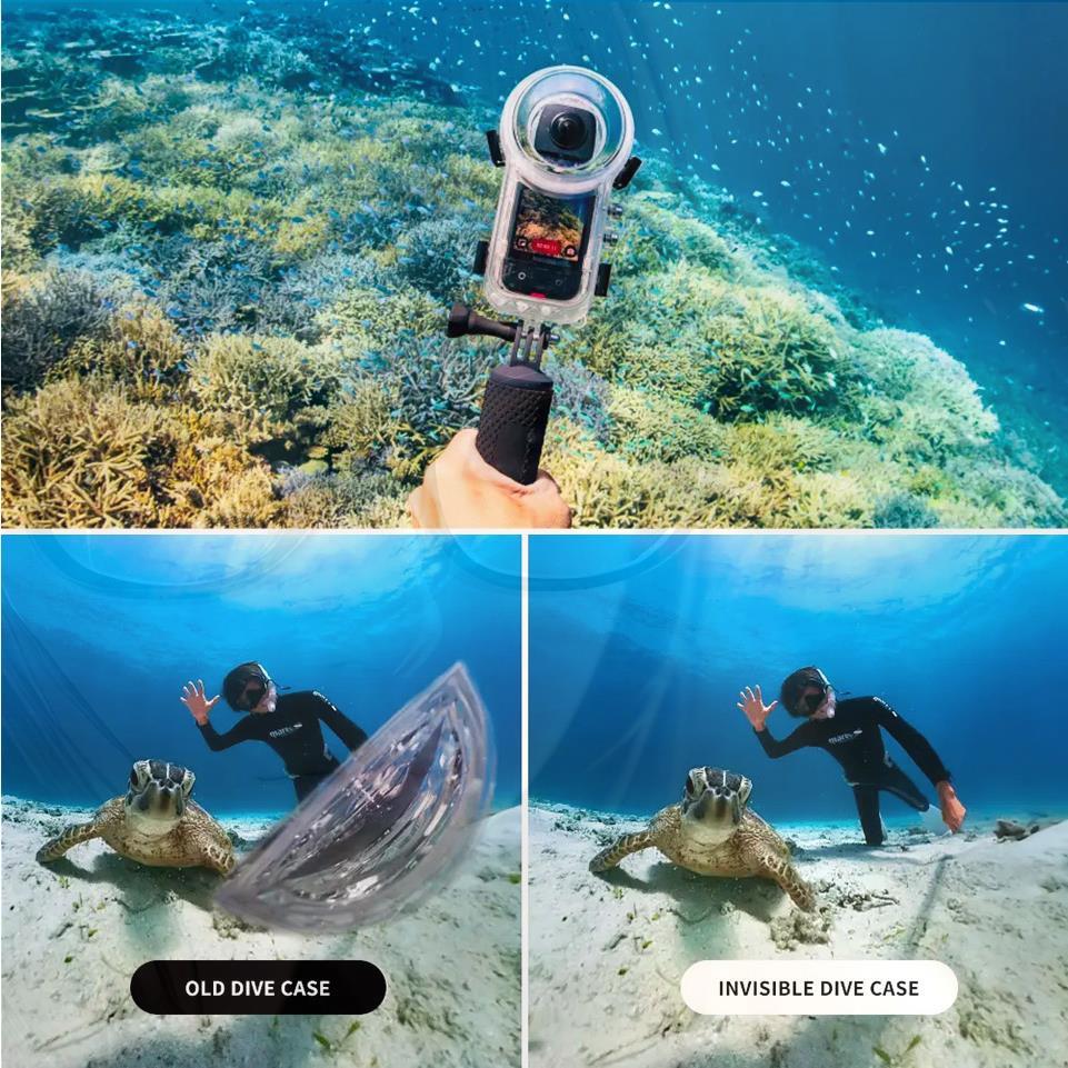 Insta360 X4 เคสดําน้ําที่มองไม่เห็นสําหรับกล้อง Insta360 X4/X3