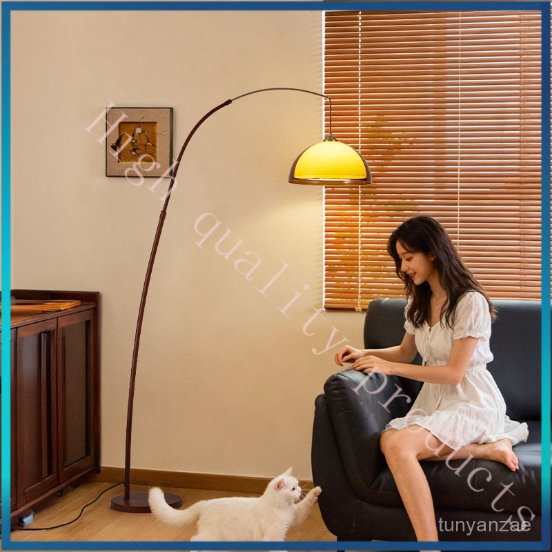 French Vintage Style Fishing Floor Lamp Living Room Design Sunset Atmosphere Lamp Beside Sofa Study 