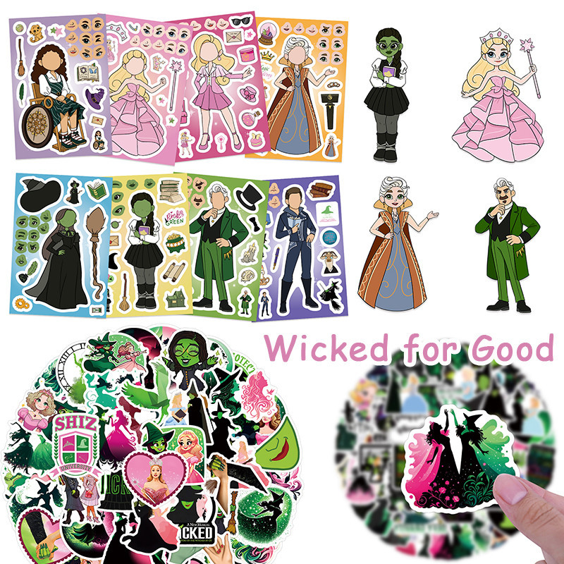 Wicked for Good Diy Sticker Elphaba Glinda กันน้ําตกแต่งของขวัญ