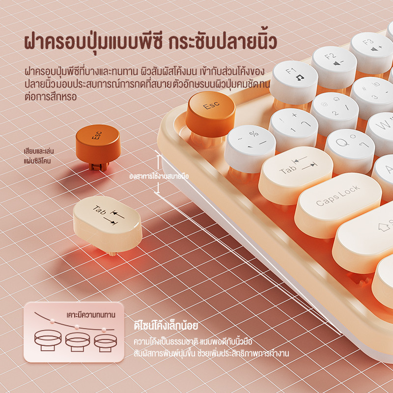 Bajiss keyboard Wired ภาษาไทย คีย์บอร์ด Thai ภาษาไทย 98ปุ่ม รองรับ Windows/IOS/Android คีย์บอร์ดออฟฟิศ ราคา ถูกที่สุด ดีลบีเคเค แกลเลอรีภาพที่ 4