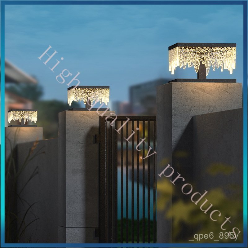 Courtyard Pillar Light Modern Solar Pillar Light New Model Gate Light Villa Wall Light Rural Gate Pi