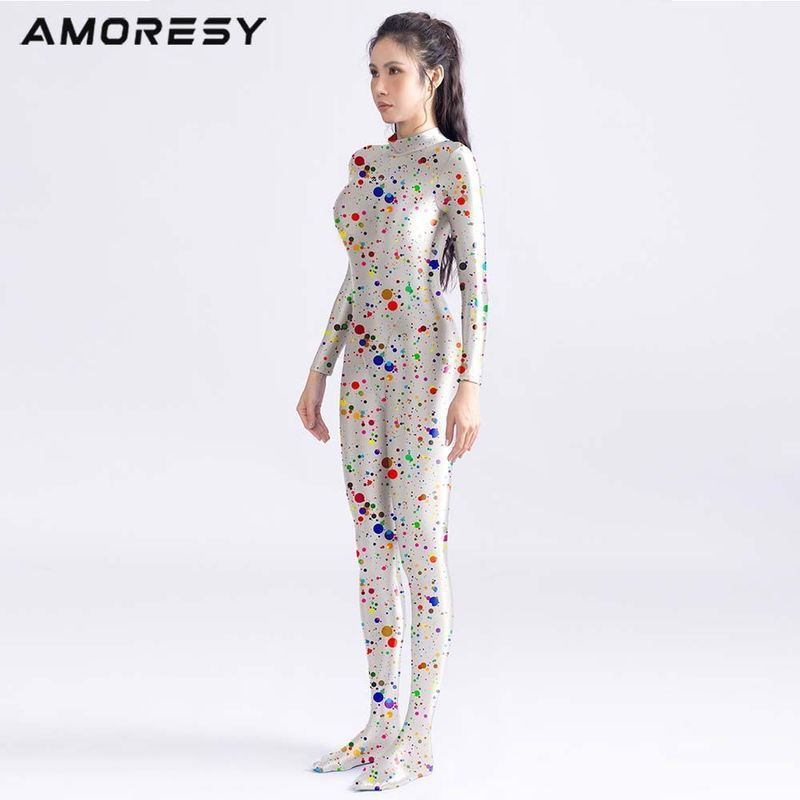 เลกกิ้ง AMORESY Athena Series ดีไซน์สีใหม่ High Gloss Spandex ผ้ายืดหยุ่นสูง