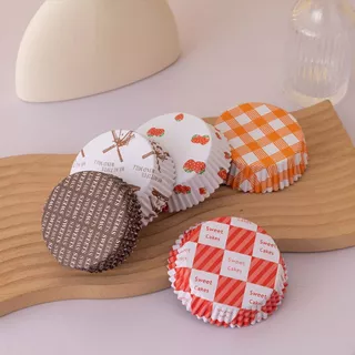 พร้อมส่ง กระทงทรงกลม ก้น8/9cm 300ชิ้น กระดาษรองอบขนมปัง