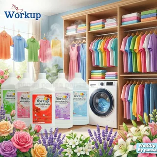 น้ำยาปรับผ้านุ่ม สูตรเข้มข้น WorkUp ขนาดสุดคุ้ม 3.5 ลิตร