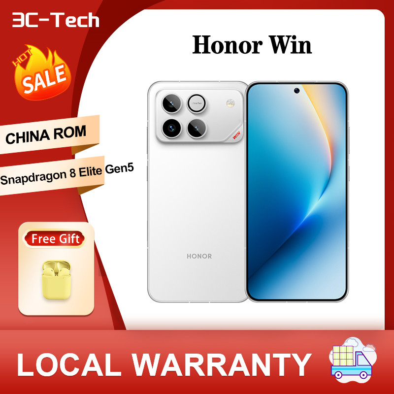 เวลาขนส่ง 10 วัน Honor Win CHINA ROM Phone Snapdragon 8 Elite Gen 5 OTA 6.83" OLED 185HZ 50.0MP 1000