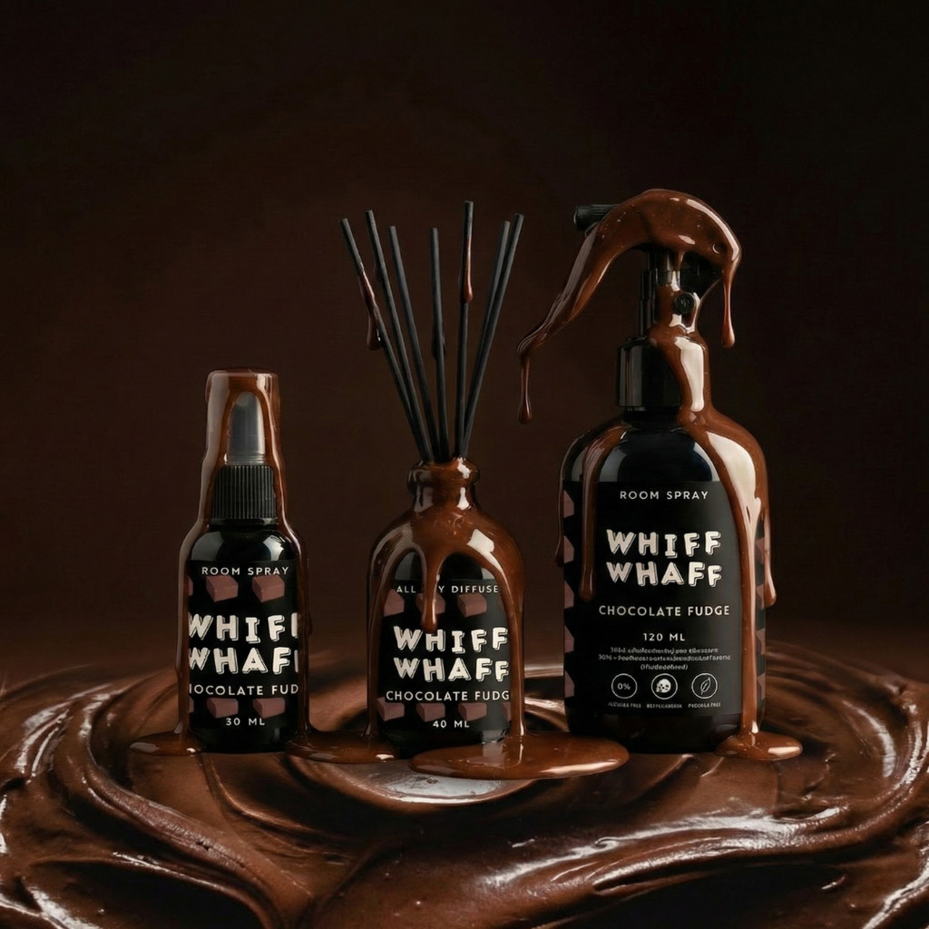 สเปรย์หอมกลิ่นเค้กช็อกโกแลตฟัดจ์ Chocolate Fudge Whiffwhaff วิปวัป  Bakery น้ำหอมปรับอากาศใช้ในบ้าน 
