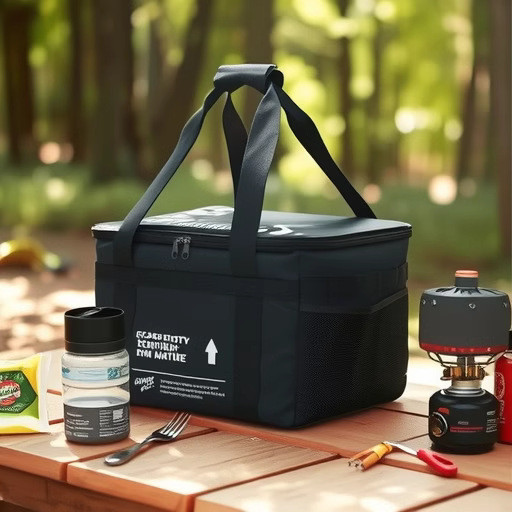 Square Takeaway Delivery Bag Large Capacity Food Insulation Bag Camping Picnic Tactical Bag