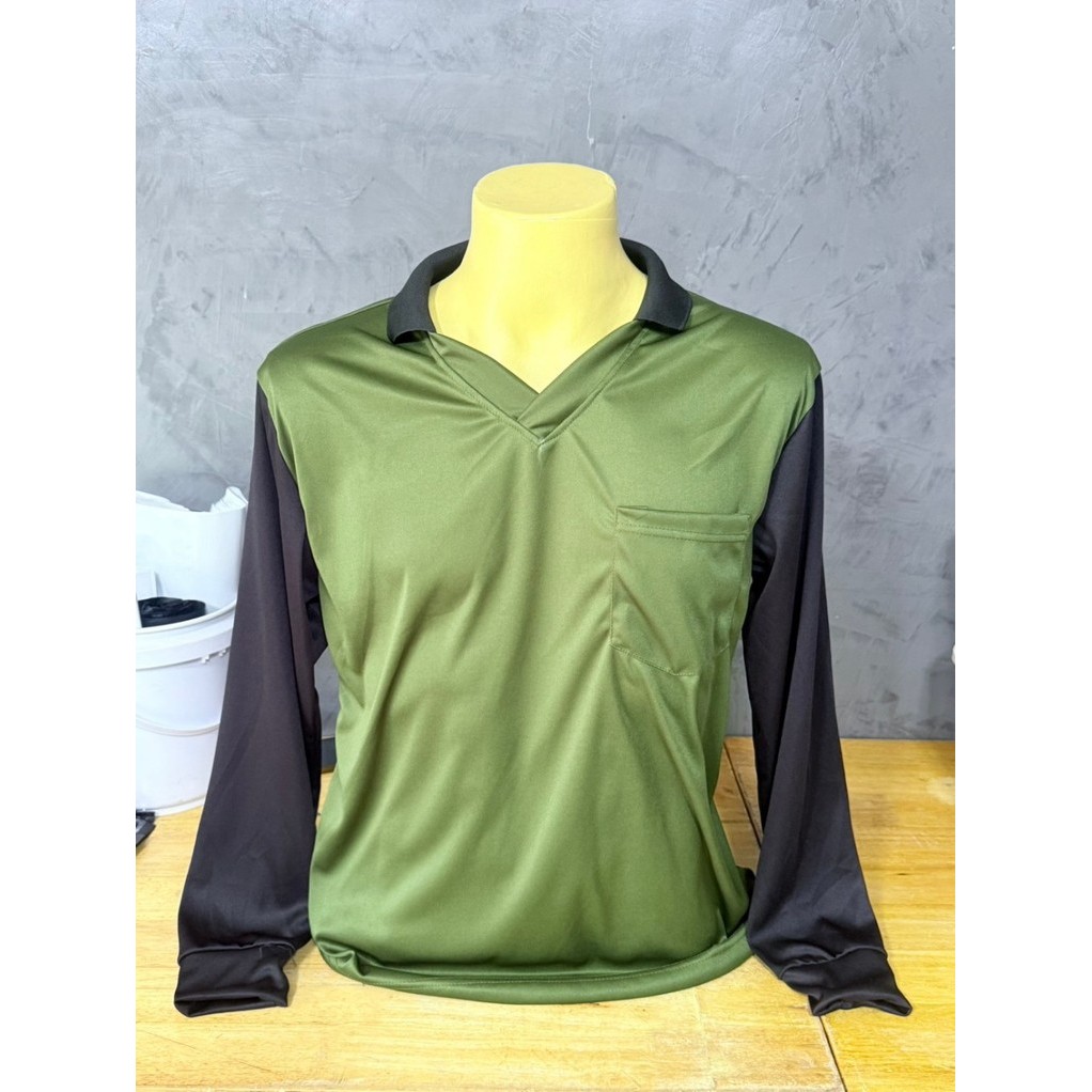 เสื้อคนงานแขนยาว คอปก รอบอกฟรีไซส์42-44นิ้ว มี15สีให้เลือก มีกระเป๋าหน้า ขายส่งราคาโคตรถูก