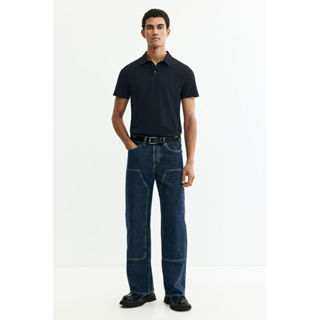 H&M(เอชแอนด์เอ็ม) เสื้อโปโลแบบฟิตแน่น Men Slim Fit Polo shir…