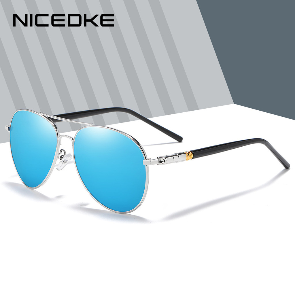 Colorful men's polarized sunglasses, aviator sunglasses with internal coating, classic sunglasses, d